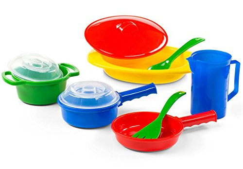 plastic toy saucepans