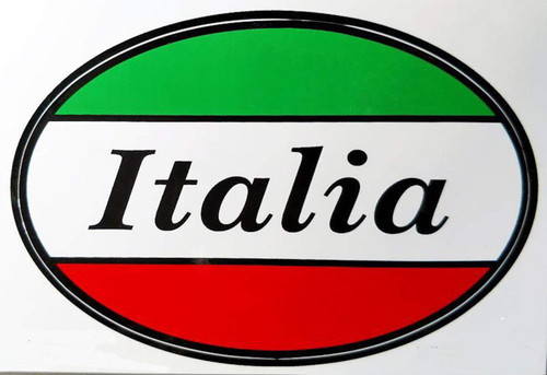 Italian Italia Italy Flag Car Bumper Sticker Decal Oval - Italy Collection of Italian Pride Products at PSILoveItaly (1)