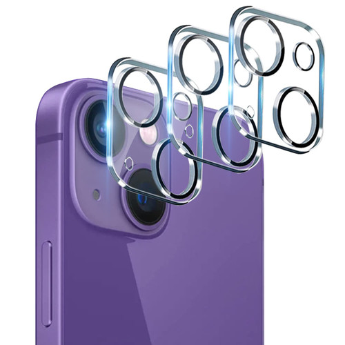 POROLIR [3 Pack Compatible for iPhone 14 Plus ? iPhone 14 Camera Lens Protector 9H Tempered Glass, Anti-Scratch, Ultra HD, Case Friendly Camera Covers for iPhone 14 6.1" and iPhone 14 Plus 6.7"
