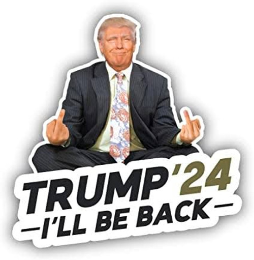 Trump Stickers and Decals ,Trump Miss Me Yet? Decal - Funny Trump Sticker, Trump Pissing Bumper Sticker ,Trump 2024 Funny Vinyl Stickers for Car, Truck, House, Windows, Laptop, Great Gift for Any Patriot (MIDDLE FINGER I'LL BE BACK)