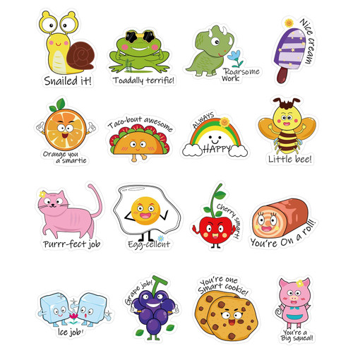 400 Pieces Punny Fun Reward Stickers for Kids Punny Labels Motivational Stickers Inspiration Positive Accents Teacher Supplies Stickers for Students Classroom Cute Incentive Stickers for School Chart.