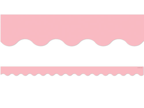Teacher Created Resources Pastel Pink Scalloped Border Trim