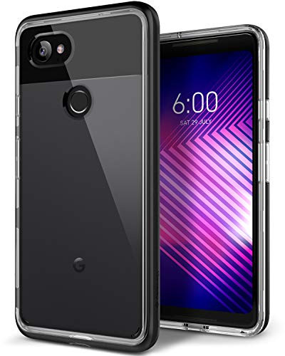 Caseology [Skyfall Series] Google Pixel 2 XL Case - [Clear Back/Premium Finish] - Black