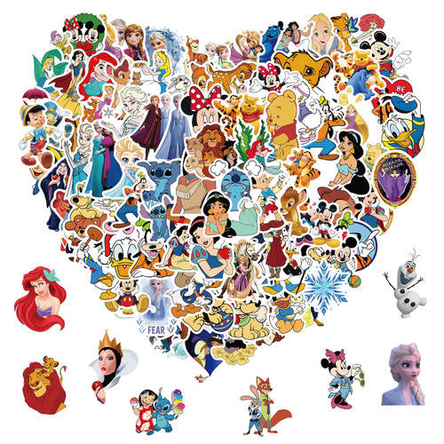 100pcs Disne Cartoon Stickers Gifts for Kids Girl Laptop, Cute Waterproof Vinyl Cartoon Princess Decal for Teen Water Bottle Bike Guitar Phone Skateboard Luggage (100 Disne Cartoon) 100pcs Disne Cartoon Stickers Gifts for Kids Girl Laptop, Cute Waterproof Vinyl Cartoon Princess Decal for Teen Water Bottle Bike Guitar Phone Skateboard Luggage (100 Disne Cartoon)