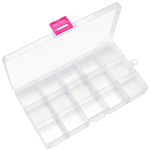 IOOLEEM 15 Grids Plastic Bead Organizer Box, Adjustable Organizer Container Storage Box, Dividers for bead arts and crafts. IOOLEEM 15 Grids Plastic Bead Organizer Box, Adjustable Organizer Container Storage Box, Dividers for bead arts and crafts.