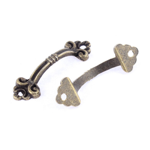 uxcell 48mm Long Jewellery Box Case Drawer Pull Handle Grip Bronze Tone 2pcs