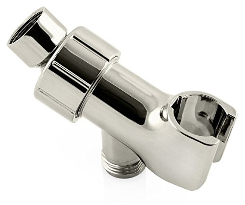 ShowerMaxx | Shower Head Holder in Brushed Nickel Finish | Mount for Handheld Showerheads | Arm Bracket with Swivel Ball Connector | Adjustable Universal 1/2 in Male Female Shower Heads Wall Mount ShowerMaxx | Shower Head Holder in Brushed Nickel Finish | Mount for Handheld Showerheads | Arm Bracket with Swivel Ball Connector | Adjustable Universal 1/2 in Male Female Shower Heads Wall Mount