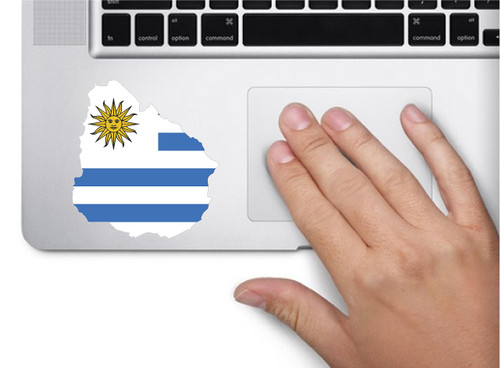 Map with Flag Inside Uruguay 3x3.4 inches Sticker Decal die Cut Vinyl - Made and Shipped in USA