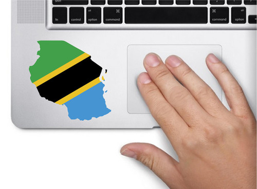 Map with Flag Inside Tanzania 3x4 inches Sticker Decal die Cut Vinyl - Made and Shipped in USA