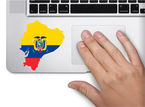 Map with Flag Inside Ecuador 3x3.4 inches Sticker Decal die Cut Vinyl - Made and Shipped in USA