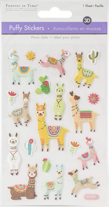 MULTICRAFT IMPORTS INC 3D PUFFY STICKERS LLAMA