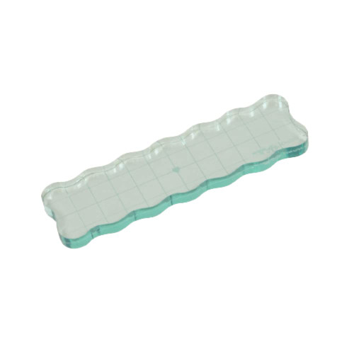 Craftelier - Ergonomic Rectangular Methacrylate Stamp Block for Quick and Accurate Stamp Making | Easy to Clean | Dimensions 15,9 cm x 4,5 cm x 1 cm - Translucent Turquoise Colour