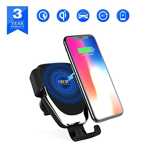 Wireless Car Charger,Air Vent Phone Holder Gravity,Wireless Car Charger Mount Vent Holder,Car 10w Charger,Qi Enabled Devices, Qi Fast Charger for Samsung Galaxy S9 Plus/S9, S8 Plus/S8, S7/S7 Edge