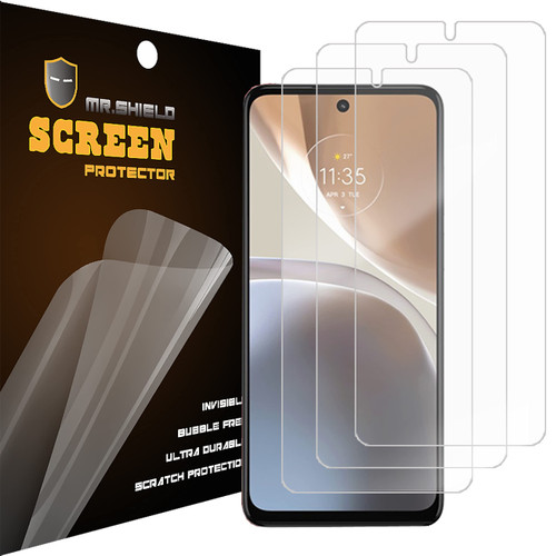 Mr.Shield [3-Pack] Designed For Motorola Moto G32 Premium Clear Screen Protector (PET Material)
