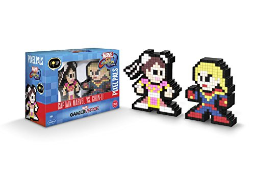 PDP Pixel Pals Marvel vs. Capcom Infinite Captain Marvel vs. Chun Li Collectible Figure 2 Pack, 878-042-NA-MvC1 PDP Pixel Pals Marvel vs. Capcom Infinite Captain Marvel vs. Chun Li Collectible Figure 2 Pack, 878-042-NA-MvC1
