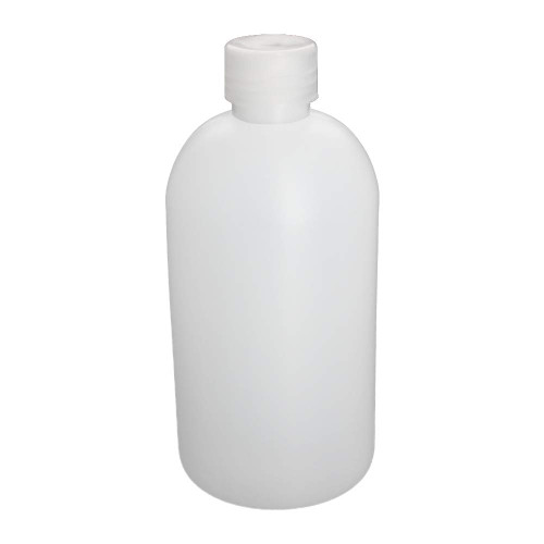 Othmro 1Pcs 500ml Plastic Empty Bottles, Lab Cylindrical Chemical Reagent Polyethylene Bottle, Small Mouth Laboratory Reagent Bottle, Sample Sealing Liquid Storage Container White
