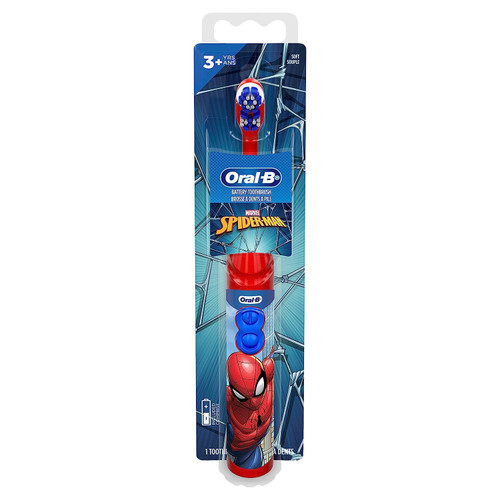 Oral-B Kid's Battery Toothbrush Featuring Marvel's Spiderman, Soft Bristles, for Kids 3+ Oral-B Kid's Battery Toothbrush Featuring Marvel's Spiderman, Soft Bristles, for Kids 3+