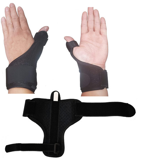 Reversible Thumb & Wrist Stabilizer Splint for BlackBerry Thumb, Pain Relief, Trigger Finger, Arthritis, Tendonitis, Sprained and Carpal Tunnel Supporting, Lightweight & Breathable