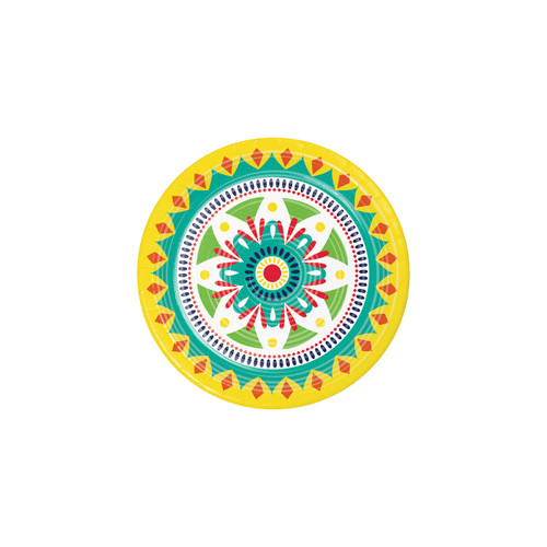 Colorful Pottery Paper Plates, 8 ct
