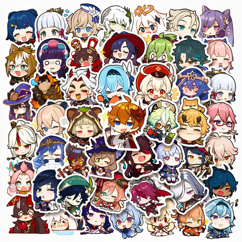 EQLABS 50Pcs Anime Game Genshin Impact Graffiti Waterproof Stickers Aesthetic Cool Decals for Laptop Water Bottle Skateboard Phone Luggage Helmet Suitcase Notebook Kids Teens Gift EQLABS 50Pcs Anime Game Genshin Impact Graffiti Waterproof Stickers Aesthetic Cool Decals for Laptop Water Bottle Skateboard Phone Luggage Helmet Suitcase Notebook Kids Teens Gift