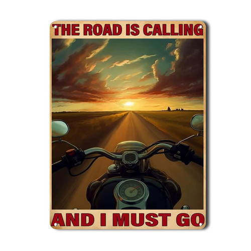 FLFGIDD Nostalgic Vintage Metal Wall Decor The Road is Calling and I Must Go Tin Sign Vintage Art Wall Decor Sign for Home Bar Pub Cafe Farm Room 6x8inch FLFGIDD Nostalgic Vintage Metal Wall Decor The Road is Calling and I Must Go Tin Sign Vintage Art Wall Decor Sign for Home Bar Pub Cafe Farm Room 6x8inch