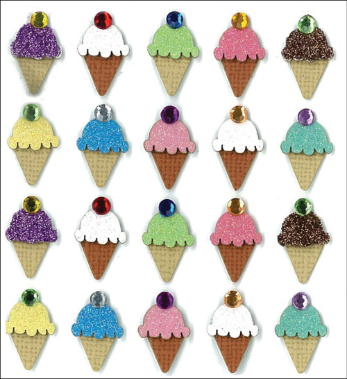 Jolee's Boutique Dimensional Stickers, Ice Cream