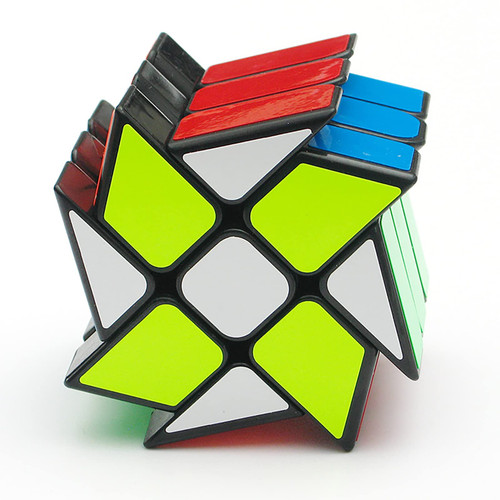 AMAZA 3x3 Speed Cube YJ Toys Dysmorphism 3x3x3 Windmill Cube 3x3x3 Magic Speed Cube Puzzles Black Sturdy and Smooth Speed Cube Puzzles Toy