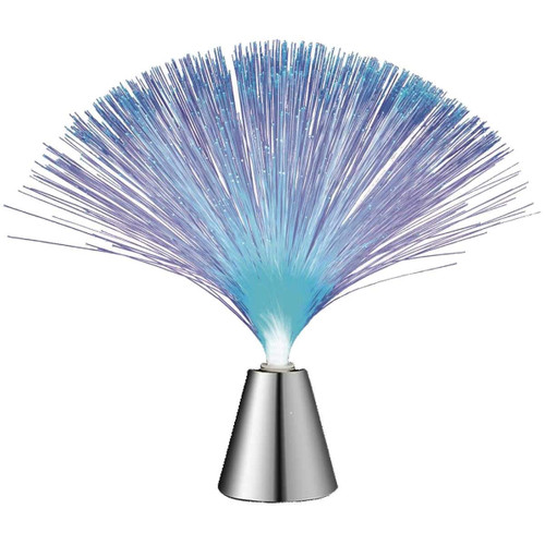 Flashing Panda LED Light-Up Multi-Color Flashing Fiber Optic Centerpiece, Silver Cone Base