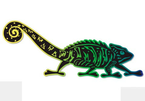 GT Graphics Express Chameleon - 5" Vinyl Sticker - for Car Laptop I-Pad - Waterproof Decal