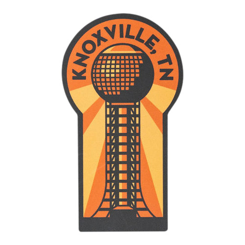 Vagabond Heart Knoxville Sticker - Sunsphere - Weatherproof Vinyl Tennessee Souvenir Decal
