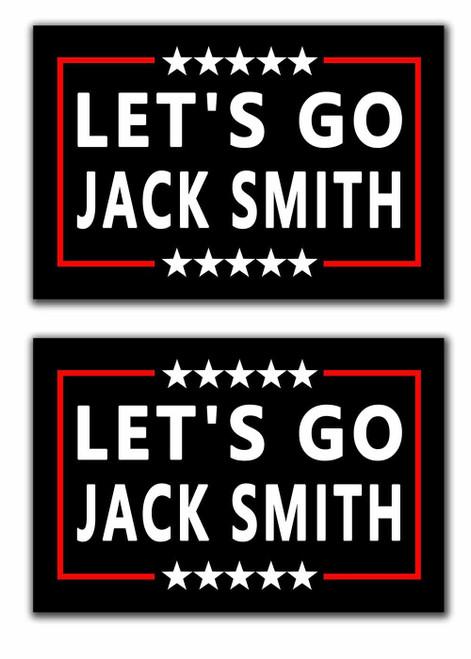 2 Pack Let's GO Jack Smith Car Magnet Auto Truck Fridge Magnetic Decal Bumper Magnet