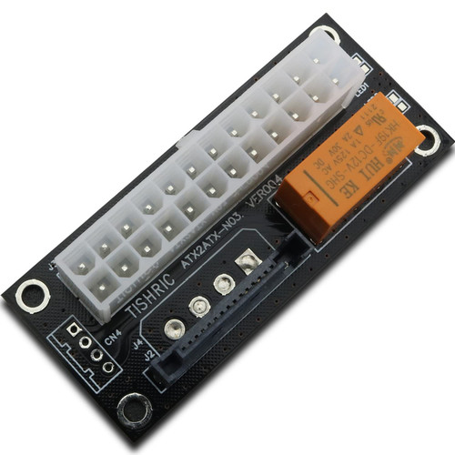 JJHXSM Power Multiple Power Supply Adapter Sync Starter Card Board SATA Dual PSU Adapter Jumper Multiple Power Supply Connector ATX 24pin Molex Connector