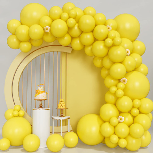 Yellow Balloons 100pcs Yellow Balloon Garland Arch Kit 5/10/12/18 Inch Different Sizes Yellow Matte Latex Balloon for Sunflower Balloons Arch Honey Bee Baby Shower Birthday Party Wedding Decorations Yellow Balloons 100pcs Yellow Balloon Garland Arch Kit 5/10/12/18 Inch Different Sizes Yellow Matte Latex Balloon for Sunflower Balloons Arch Honey Bee Baby Shower Birthday Party Wedding Decorations