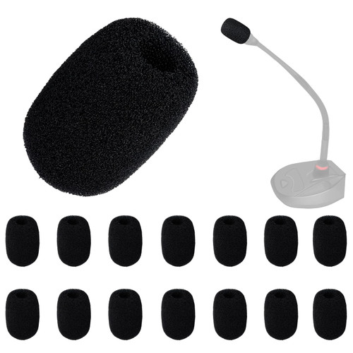 LUTER 15pcs Mini Foam Microphone Windscreens, High Density Foam Mic Covers for Headset Protection for Lavalier Microphones (Black) LUTER 15pcs Mini Foam Microphone Windscreens, High Density Foam Mic Covers for Headset Protection for Lavalier Microphones (Black)