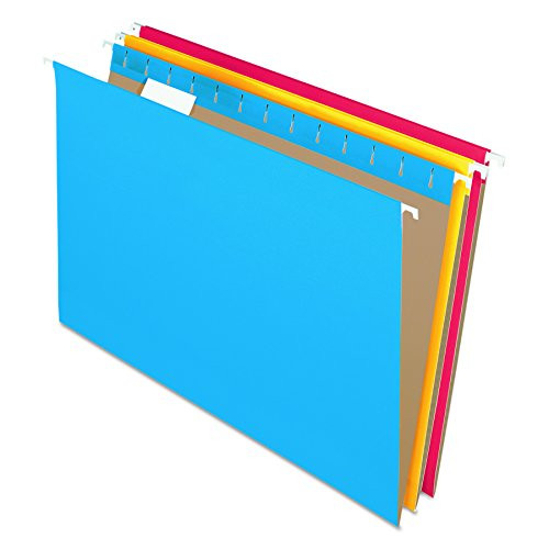 Pendaflex Recycled Hanging Folders, Legal Size, Assorted Colors, 1/5 Cut, 25/BX (81632)