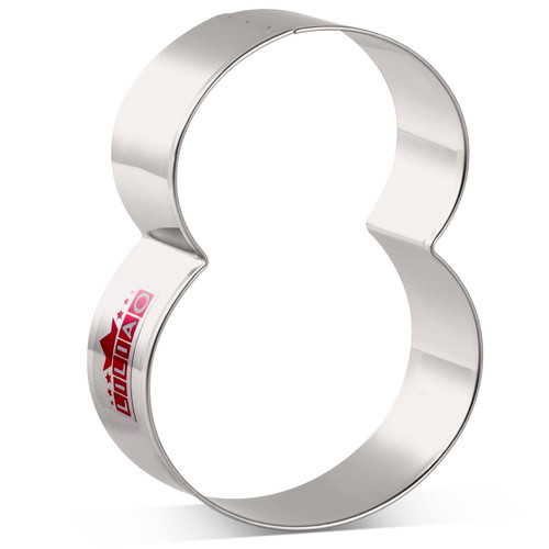 LILIAO Number 8 Cookie Fondant Biscuit Cutter for Birthday/Anniversary/Special Day - 2.8 x 3.6 inches - Stainless Steel