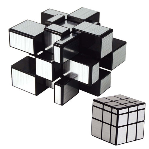 QYTOYS 3x3x3 Mirror Cube,Magic Cube Mirror Silver Blocks,Speed Cube Mirror Blocks,Different Shapes Puzzle Cube Silver,Durable Puzzle Cube Toy Magic Square Puzzle Cube,Silver