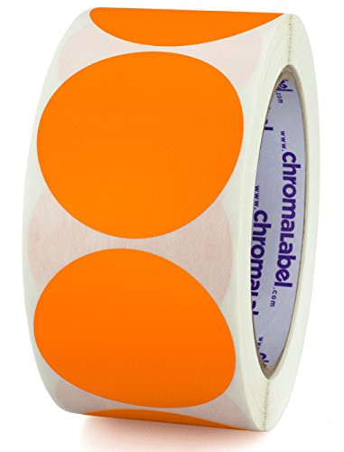ChromaLabel 2 inch Color-Code Dot Labels | 500/Roll (Orange)