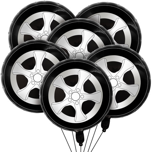 6 Pcs Wheel tire Balloons 18 Inch Race Car Balloons Race Car Party Decorations Car Foil Balloons Large Car Birthday Party Supplies Car Theme Party Decorations Black White 6 Pcs Wheel tire Balloons 18 Inch Race Car Balloons Race Car Party Decorations Car Foil Balloons Large Car Birthday Party Supplies Car Theme Party Decorations Black White