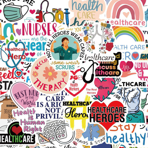 Health Care Stickers |50Pcs Healthcare Waterproof Vinyl Decals for Water Bottles Laptop Luggage Cup Computer Mobile Phone Skateboard Guitar Decor Health Care Stickers |50Pcs Healthcare Waterproof Vinyl Decals for Water Bottles Laptop Luggage Cup Computer Mobile Phone Skateboard Guitar Decor