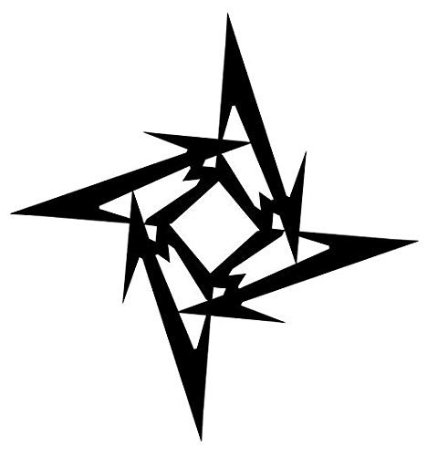 Ninja Star - Sticker Graphic - Auto, Wall, Laptop, Cell, Truck Sticker for Windows, Cars, Trucks