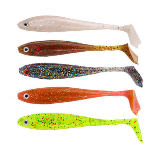 TXRRURE 5 PCS Fishing Soft Plastic Lures, Tail Swim Baits for Bass Fishing Lures, Saltwater Fishing Lures, Soft Plastic Baits for Saltwater Freshwater TXRRURE 5 PCS Fishing Soft Plastic Lures, Tail Swim Baits for Bass Fishing Lures, Saltwater Fishing Lures, Soft Plastic Baits for Saltwater Freshwater