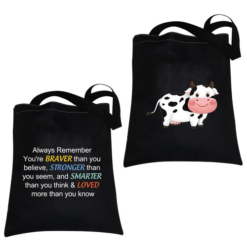 CMNIM Cow Gifts for Cow Lovers Cow Tote Bag Cute Cow Animal Lover Gifts Cow Farmer Owner Gifts Shoulder Shopping Bag Handbag (Cow Lovers Cow Tote Bag)