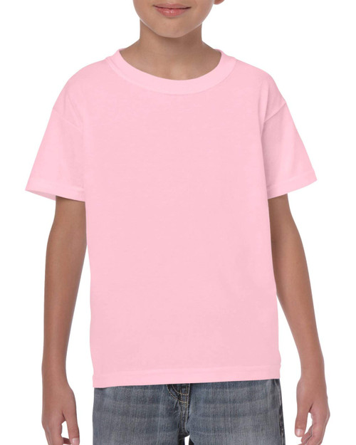 Gildan 5000B Youth Heavy Cotton T-Shirt, Light Pink, Medium