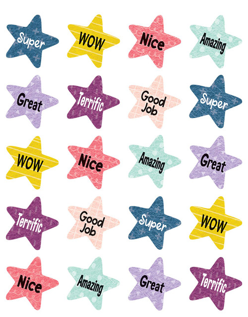Teacher Created Resources Oh Happy Day Star Rewards Stickers, Pack of 120