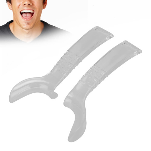 T-Shape Lip Retractor, Mouth Opener Half Lip Retractor Plastic Dental Lip Cheek Retractor Cheek Lip Intraoral Mouth Opener for Kids Adult (L)