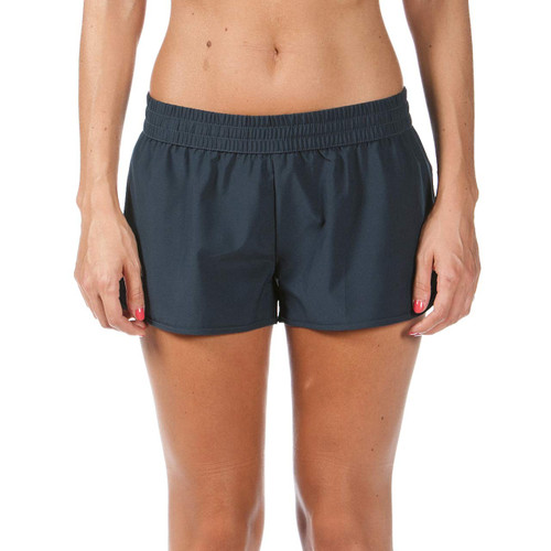 Arena Women's Standard Team Line Gym Shorts, Navy, XL