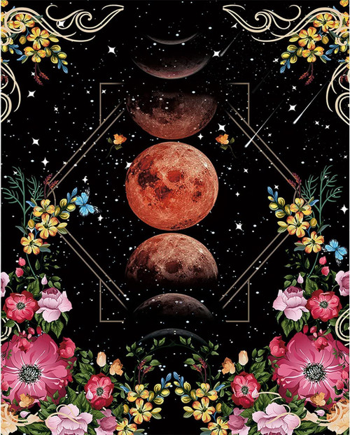 DAICHEL Moon Flower Diamond Art Painting Kits for Adults - Full Drill Diamond Dots Paintings for Beginners, Round 5D Paint with Diamonds Pictures Gem Art Painting Kits DIY Adult Crafts Kits 12x16inch DAICHEL Moon Flower Diamond Art Painting Kits for Adults - Full Drill Diamond Dots Paintings for Beginners, Round 5D Paint with Diamonds Pictures Gem Art Painting Kits DIY Adult Crafts Kits 12x16inch