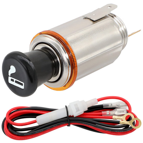 Car Cigarette Lighter,DC 12V Auto Cigarette Lighter with Eject Button,Cigarette Lighter Replacement Accessory Push Button for Most Automotive Vehicles