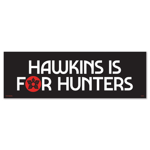 Genuine Fred Stranger Things, Bumper Magnet, Hawkins is for Hunters, Multicolored